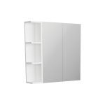 FIENZA PS75 PENCIL EDGE MIRROR CABINET WITH ONE SIDE SHELF 600 GLOSS WHITE