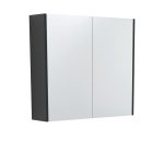 FIENZA PSC750B MIRROR CABINET 750 WITH SIDE PANELS SATIN BLACK