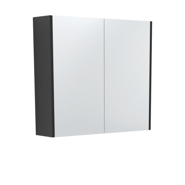 FIENZA PSC750B MIRROR CABINET 750 WITH SIDE PANELS SATIN BLACK