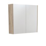 FIENZA PSC750S MIRROR CABINET 750 WTIH SIDE PANELS SCANDI OAK