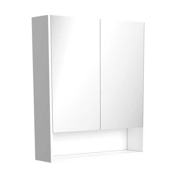 FIENZA PSC750SMW MIRROR CABINET 750 WITH DISPLAY SHELF SATIN WHITE