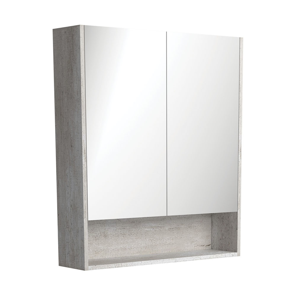 New Bathroom PENCIL EDGE Polyurethane Shaving Mirror Cabinet 750 x 750 