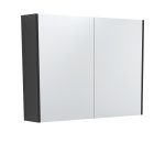 FIENZA PSC900B MIRROR CABINET 900 WITH SIDE PANELS SATIN BLACK