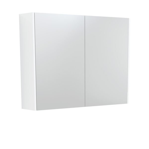 FIENZA PSC900MW MIRROR CABINET 900 WITH SIDE PANELS SATIN WHITE