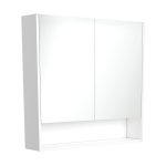 FIENZA PSC900SW MIRROR CABINET 900 WITH DISPLAY SHELF GLOSS WHITE