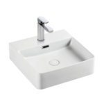FIENZA RB2177 PETRA MINI SQUARE ABOVE COUNTER BASIN GLOSS WHITE