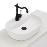 FIENZA RB2202 CHICA 500 OVAL ABOVE COUNTER BASIN GLOSS WHITE