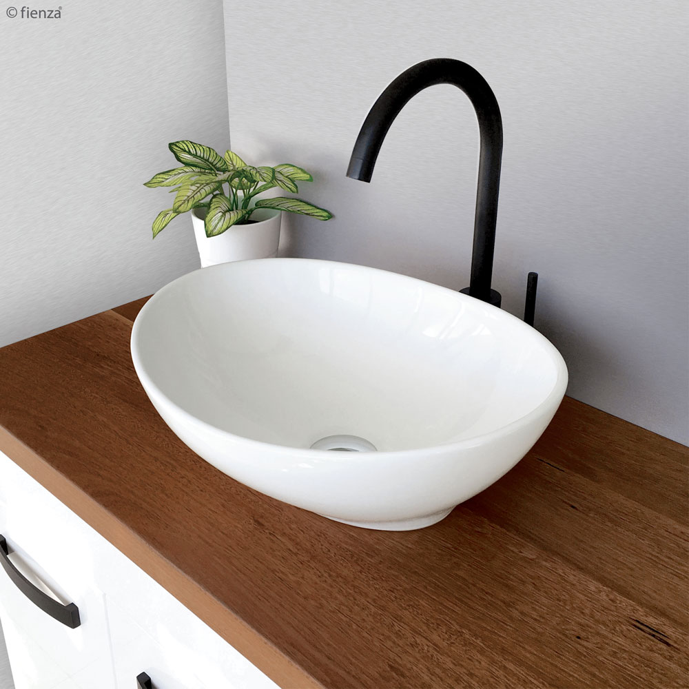 FIENZA RB3078 PAOLA OVAL ABOVE COUNTER BASIN GLOSS WHITE