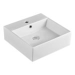 FIENZA RB71 HELEN SQUARE ABOVE COUNTER BASIN GLOSS WHITE