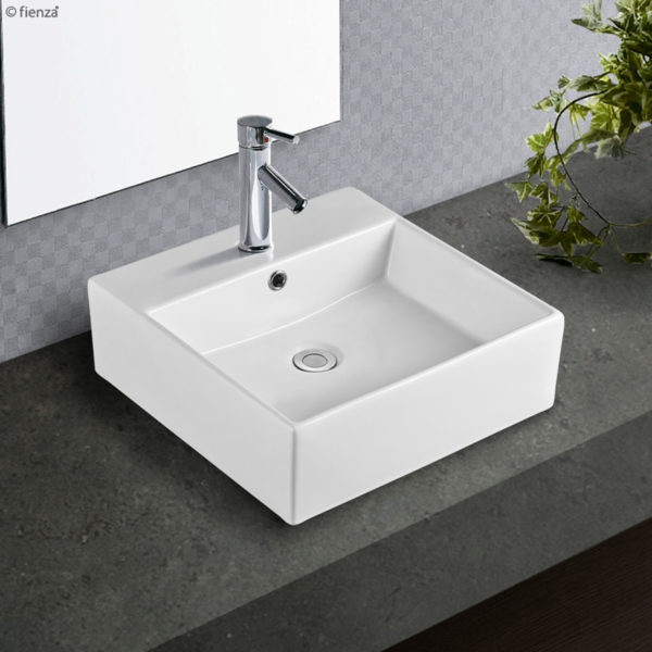 FIENZA RB71 HELEN SQUARE ABOVE COUNTER BASIN GLOSS WHITE