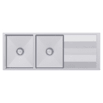 ABEY ST340DU LUGANO DOUBLE BOWL STAINLESS STEEL SINK CHROME