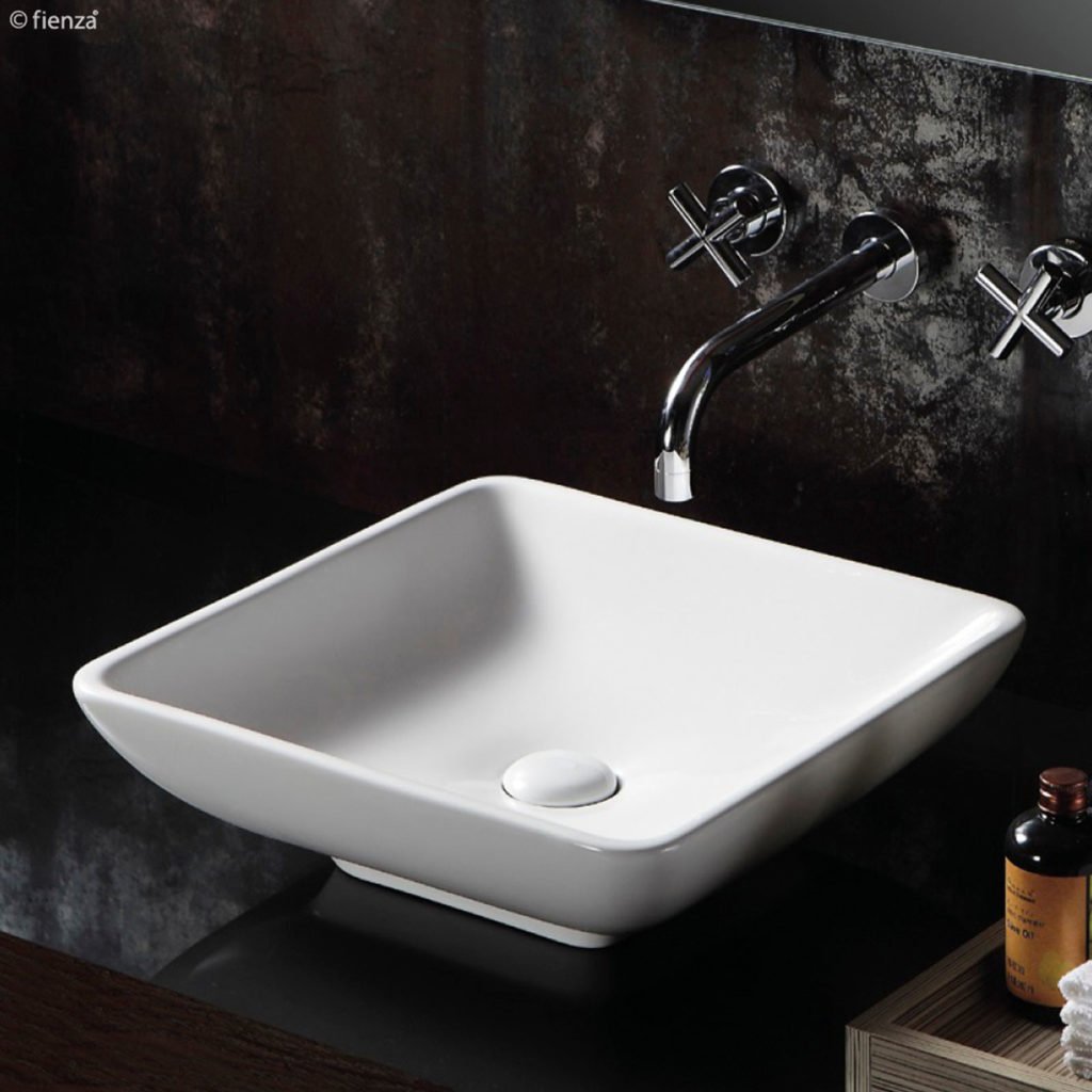 FIENZA TR4322 EVIE SQUARE ABOVE COUNTER BASIN GLOSS WHITE