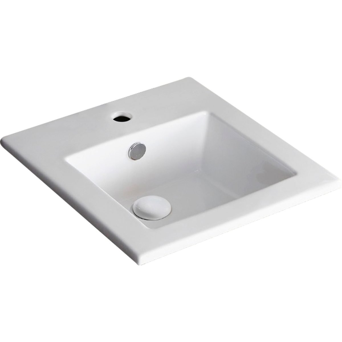 FIENZA TR4583 ALLISON SQUARE FULLY-INSET BASIN GLOSS WHITE