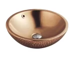 INSPIRE IS5201 GOLF BALL ROUND ABOVE COUNTER BASIN ROSE GOLD