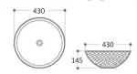 INSPIRE IS5201 GOLF BALL ROUND ABOVE COUNTER BASIN ROSE GOLD - Image 2