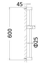 INSPIRE IPSR PAVIA SHOWER RAIL CHROME AND COLOURED