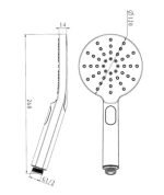 INSPIRE PSSBI PAVIA TWIN SHOWER SET WITH TWIN HOSE (ADJUSTABLE INLET) CHROME AND BLACK