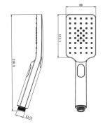 INSPIRE TSSTI TARAN COMBO SHOWER SET WITH SINGLE HOSE (TOP INLET) CHROME AND COLOURED