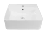 INSPIRE IS2082 RECTANGULAR WALL HUNG BASIN WITH TAP HOLE GLOSS WHITE