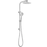 INSPIRE PSSTI PAVIA ROUND TWIN SHOWER ON RAIL TOP WATER INLET 250MM CHROME AND COLOURED