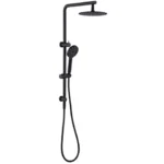 INSPIRE PSSTI PAVIA ROUND TWIN SHOWER ON RAIL TOP WATER INLET 250MM CHROME AND COLOURED