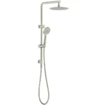 INSPIRE PSSTI PAVIA ROUND TWIN SHOWER ON RAIL TOP WATER INLET 250MM CHROME AND COLOURED