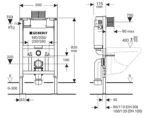 GEBERIT 111.263.00.1 DUOFIX KAPPA-F CONCEALED CISTERN FOR WALL HUNG PAN