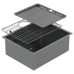 ABEY CR500B PIAZZA SINGLE BOWL STAINLESS STEEL SINK BLACK PEARL