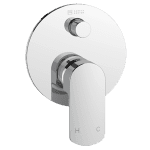 ABEY 2SHD-EXT + SHD-INT-SP MADISON AVENUE COMPLETE SHOWER/BATH DIVERTER MIXER GARETH ASHTON CHROME & BLACK