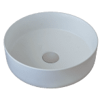 ABEY 123390 POCO ROUND ABOVE COUNTER BASIN GARETH ASHTON MATTE WHITE