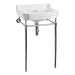 ABEY 13132 EDWARDIAN 56CM BASIN & STAND BURLINGTON WHITE