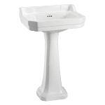 ABEY 13134 EDWARDIAN 56CM BASIN & PEDESTAL BURLINGTON WHITE