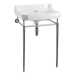 ABEY 13136 EDWARDIAN 61CM BASIN & STAND BURLINGTON WHITE