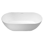 ABEY 27474 FORMOSO FREESTANDING NATURAL STONE BATH 1690 GARETH ASHTON MATTE WHITE