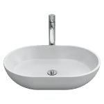 ABEY 27477 FORMOSA NATURAL STONE ABOVE COUNTER BASIN GARETH ASHTON MATTE WHITE