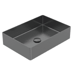 ABEY 304REC-B RECTANGLE 304 STAINLESS STEEL ABOVE COUNTER BASIN GARETH ASHTON BLACK PEARL