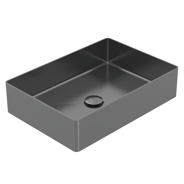 ABEY 304REC-B RECTANGLE 304 STAINLESS STEEL ABOVE COUNTER BASIN GARETH ASHTON BLACK PEARL