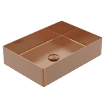 ABEY 304REC-CO RECTANGLE 304 STAINLESS STEEL ABOVE COUNTER BASIN GARETH ASHTON ARTISAN COPPER