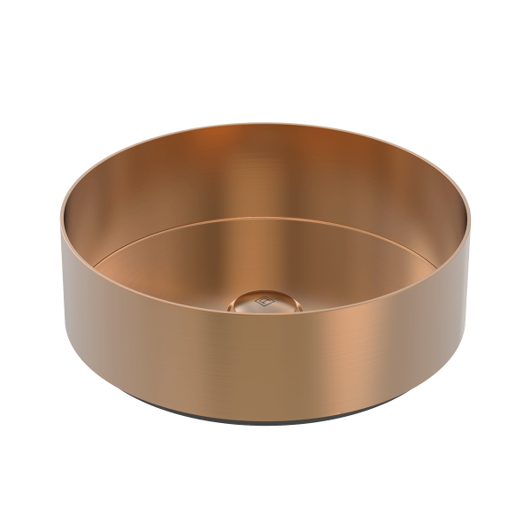 ABEY 304RND-CO ROUND 304 STAINLESS STEEL ABOVE COUNTER BASIN GARETH ASHTON ARTISAN COPPER