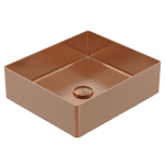 ABEY 304SQ-CO SQUARE 304 STAINLESS STEEL ABOVE COUNTER BASIN GARETH ASHTON ARTISAN COPPER