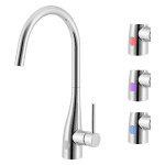 ABEY 5K1-C CONIC SIDELEVER LED SINK MIXER GARETH ASHTON CHROME