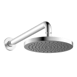 ABEY LAA03 ABS 200MM ROUND SHOWER HEAD WITH 400MM ARM GARETH ASHTON CHROME