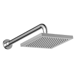 ABEY LAA04 ABS 200MM SQUARE SHOWER HEAD WITH 400MM WALL ARM GARETH ASHTON CHROME
