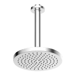 ABEY LDA01 ABS 200MM ROUND SHOWER HEAD WITH 200MM CEILING DROPPER GARETH ASHTON CHROME