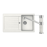ABEY TD100TW TYPOS SINGLE BOWL SINK WITH DRAINER & 400456A KITCHEN MIXER SCHOCK ALPINA