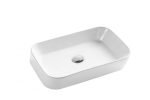 UNICASA QTRO-55 QTRO COUNTER TOP RECTANGULAR BASIN (GLOSS WHITE)