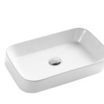 UNICASA QTRO-55 QTRO COUNTER TOP RECTANGULAR BASIN (GLOSS WHITE)