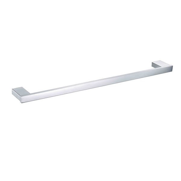 BADUNDKUCHE BK1601-600 SS ECKIG SINGLE TOWEL RAIL 600MM CHROME / BLACK