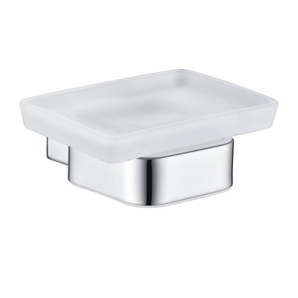 BADUNDKUCHE BK1606 SS ECKIG SOAP DISH CHROME / BLACK
