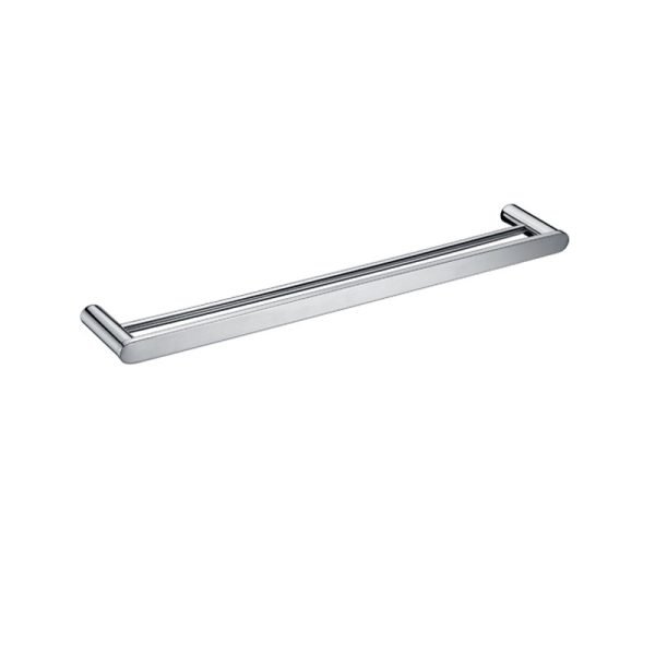 BADUNDKUCHE BK2302-600 SS RUND DOUBLE TOWEL RAIL 600MM CHROME AND COLOURED
